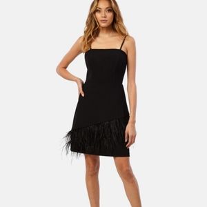 Sam Edelman Black Feathered Mini Dress